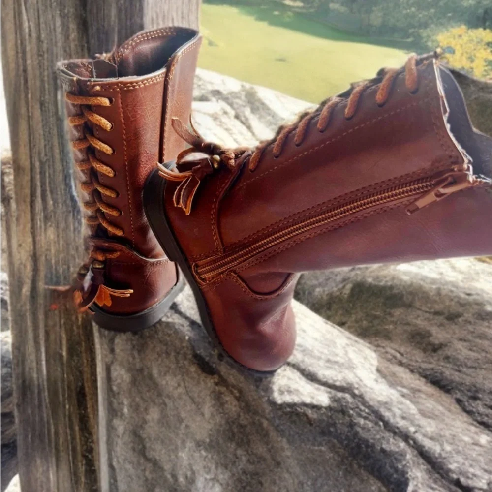 Rampage Girl Toddler Girls Brown Boots | Size 5 | Very Good Condition